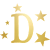 Lettre D avec étoiles
