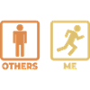 Runner stick figures