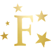 Lettre F avec étoiles