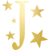 Lettre J avec étoiles