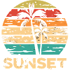 Retro Sunset Art