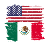 USA Mexican flag