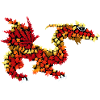 Dragon from autumn leaves