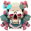 Low Poly Art Skull