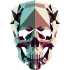 Low Poly Art Skull