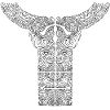Maori Brustlogo 38 weiß