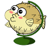 Funny puffer fish