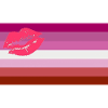 Lesbian Pride Lipstick Flag