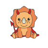 Triceratops Happy Halloween Devil Costume
