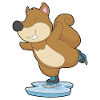 Squirrels Ice Skating Ice Skates