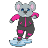 Mouse Ice Skating Skates