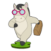Horse Businesswoman Briefcase