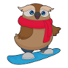 Owl Snowboarder Snowboard