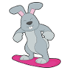 Rabbit Snowboarder Snowboard