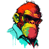 Gorilla with sunglasses