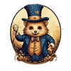 Hamster conjures magic wizard