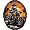 Monkey on motorcycle