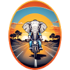 Elephant on motorcycle