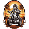 Monkey on motorcycle
