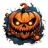 Citrouille effrayante d’Halloween