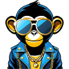 Monkey with sunglasses
