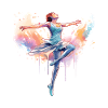 Elegant Dancing Ballerina In