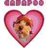 Cavapoo heart (Plum)