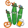 Gurke,Partygurke,Bier, o'zapft is,bier,Brezel