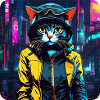 Cute Cyberpunk Cat