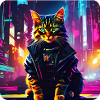 Cool Cyberpunk Cat