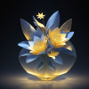Glass vase in backlight