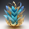 Blumenvase Origami-Stil