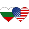 Bulgaria USA Flag Heart