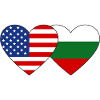 USA Bulgaria Flag Heart