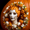 Halloween pumpkin with face