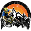 Sunset MTB Rider Burst