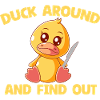 Kvinder Duck rundt og finde ud af Funny Knife Duck
