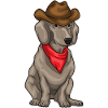 Dachshund Cowboy Cowboyhut