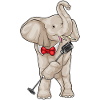 Elephant Singer Microphone Singing