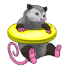 Marsupial swimming lifebuoy