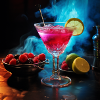 cocktail glass on bar atmosphere