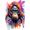 Monkey värikäs viileä paletin väri