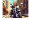 Purr Louder : Tabby Cat on a Motorcycle