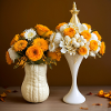 Autumn bouquet in Halloween vases