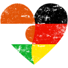 Niger Germany Flag Heart
