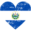 El Salvador Flag Heart