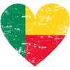Benin Flag Heart