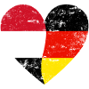 Yemen Germany Flag Heart