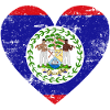 Belize Flag Heart
