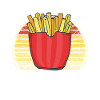 Frites amusantes Frites drôles
